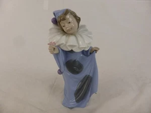 Lladro Nao Circus Dreamer Porcelain Figurine Blue Clown Pierrot Girl 9 Inch - Picture 1 of 10