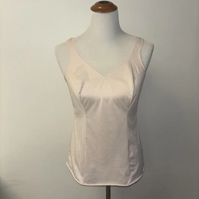 Camisa sin mangas de encaje rosa claro talla mediana Lorraine de colección EE. UU. Y2K Foto 1 de 4