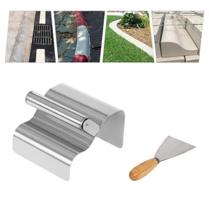 Landscape Curb Trowel Stainless Steel Concrete Curbing Trowel with Putty Knife - Picture 1 of 21