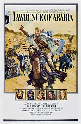 LAWRENCE OF ARABIA Movie Poster 1962 Hollywood Classic RARE