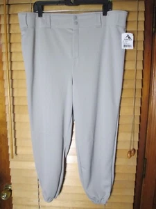 Augusta Sportswear Elastic Waist & Ankles 40x24 Men's XL Gray Baseball Pants NEW - Bild 1 von 6