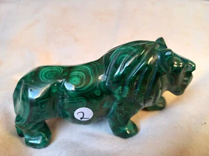 Malachit, Tier, Löwe, 84 mm, Einzelstück, Sammler - Bild 1 von 6