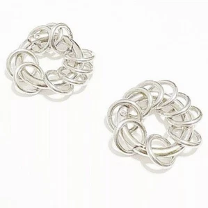 9 Rings EASIEST Hoops 6 Gauge for STRETCHED EARS. Surgical Steel. - Picture 1 of 9