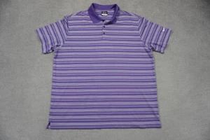 Nike Poloshirt Herren XXL XX-Large lila weiß Streifen Nike Logo Golf aktiv - Bild 1 von 9