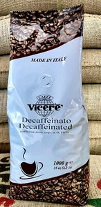 Caffe Virere - Descafeinado - Frijoles enteros espresso - Bolsa de 2,2 libras - Imagen 1 de 2