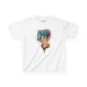 Whimsical Floral Kids Tee, Fun Graphic T-Shirt, Cute Gift, Birthday Apparel, - Picture 1 of 9
