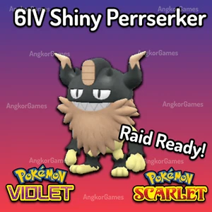 ✨ Shiny Perrserker ✨6IV Raid Ready ✨Pokemon Scarlet & Violet | Fast Delivery! - Picture 1 of 1