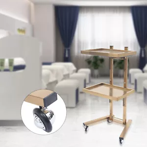 Gold Rolling Trolley Cart Tray Hair Beauty Salon Spa Storage Equipment Organizer - Picture 1 of 10