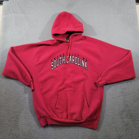 VTG South Carolina Gamecocks Hoodie Mens 2XL Red Steve Barrys Pullover Sweater Cover
