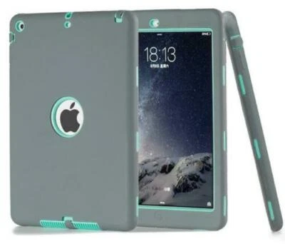 For Apple iPad 2 3 4 Air Mini Pro Tough Rubber Heavy Shockproof Hard Case Cover - Image 1 of 4