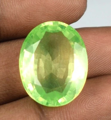 Ebay 41.90 Karat Pakistan Peridot Natürlich Edelstein Oval Schliff Zertifiziert - Bild 1 von 4