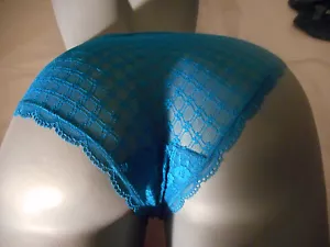 N/WO/T Victoria,s Secret culotte bikinis BLUE PANTY MEDIUM - Picture 1 of 12