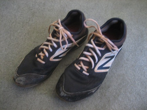 Scarpe da donna usate New Balance in metallo taglia 11 5