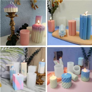 Stampo candela cuore pilastro 3D stampo silicone fatto a mano sapone cera gesso resina artigianato - Foto 1 di 33