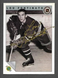 1991-92 Ultimate Original Six #19 LOU FONTINATO Signed/Autographed (T1) - Picture 1 of 2