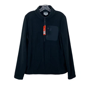 Bass Outdoor Women's Black Fleece Pullover Highline Trail Half Zip Sweater XL - Picture 1 of 8