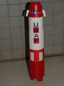 Vtg 1960's PLasTic TOY MuLTi-Stage SPACE ROCKET 11" USAF Removable SecTions