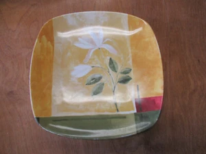 PTS 222 Fifth KYOTO Soft Square Dinner Plate 11" Leaves Yellow 1 ea 4 available - Picture 1 of 3