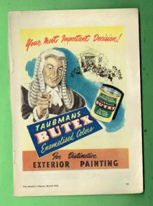 #D112. 1952 READERS DIGEST ADVERTISMENTS - BUTEX PAINT - Bild 1 von 1