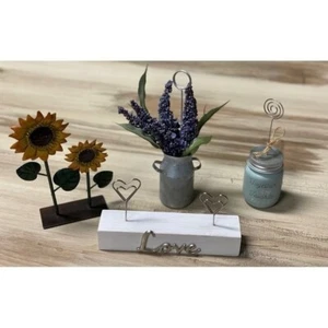 Set of 4 Floral Picture Holders Spring/Summer Decor - Picture 1 of 5