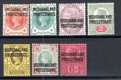 Bechuanaland - Bechuanaland Protectorate 1897-1902 GB opt set SG 59-65  MH Cover