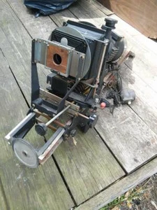 RARE Ant. Folding Camera PHOTO ENLARGER SUPER OMEGA by Simon Bros Long Is, NY.  - Picture 1 of 8
