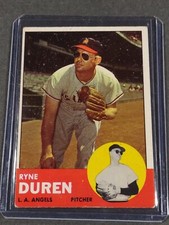 1963 Topps / #17 Ryne Duren / Los Angeles Angels / Raw Vintage Card