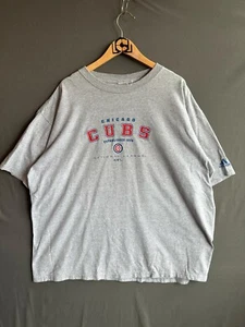 Vintage Chicago Cubs Adidas Shirt Mens XL Gray MLB Baseball Sports Y2K 2005 - Picture 1 of 6