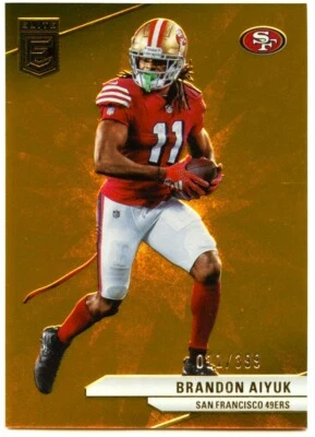 BRANDON AIYUK 2024 PANINI DONRUSS ELITE ORANGE JERSEY # SP 11/399 49ERS - Image 1 of 2