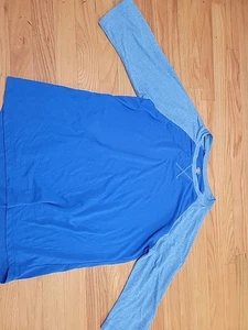 Girls Athletic Long Sleeve Blue Tee XL 16-18 - Picture 1 of 4