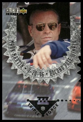 1997 Collector's Choice #1-J Mark Martin Triple Force - Image 1 of 2