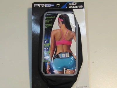 Pro Strength Dual Pocket Storage active waste band With Convenient Wire Hole bla - Image 1 of 2