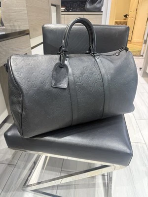 Louis Vuitton Keepall Bandoulière Duffle 50 Black Leather Monogram (No Strap) - Image 1 of 4