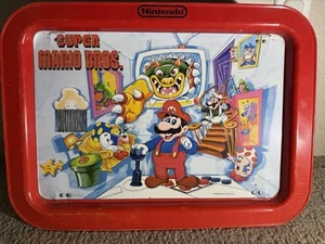 Super Mario Bros Metal TV Tray Dinner 1989 Nintendo Retro Video Game Merch Rare - Picture 1 of 10