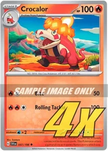 037/198 - 4x Crocalor - Scarlet Violet Base - Uncommon - Pokemon - Picture 1 of 1