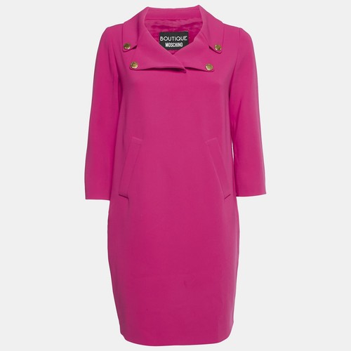 Boutique Moschino Mini Abito in Crepe Rosa S