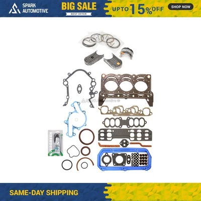 Full Gasket Set Bearings Rings Fit 1989-1993 Mercury Sable Ford Taurus 3.8 - Image 1 of 4