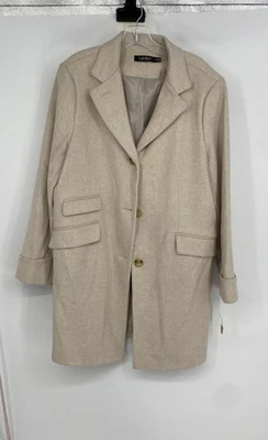 Lauren Ralph Lauren Womens Beige Long Sleeve Pockets Trench Coat Size 16P - Image 1 of 4