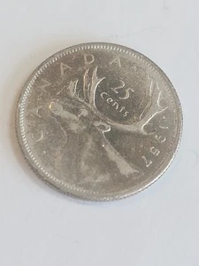 1957 NICELY TONED CANADA 25 CENTS - Picture 1 of 2