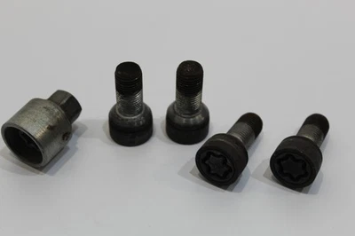 VW Jetta 5G Mk7 Locking Wheel Nut Bolts And Key Code C 5Q0698137 - Image 1 of 4