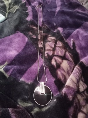 Collar Colgante Chico’s Negro Audaz Modernista Gótico Chicos Joyería Reversible 38" Foto 1 de 3