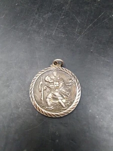 Vintage St Christopher Pendant Georg Jensen GJltd "Mike Love Sue" Engraving 1974 - Picture 1 of 4