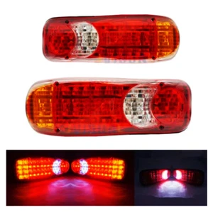 46-LED Rückleuchten Paar 12v Lampe 5 Funktion Anhänger Wohnwagen Lkw LED - Afbeelding 1 van 12