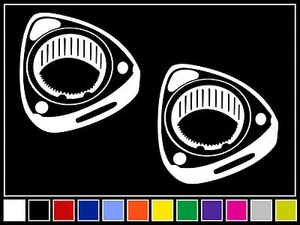 (2) ROTARY ENGINE Vinyl Decals Sticker *14 COLORS JDM Window Mazda RX7 RX8 CX - Picture 1 of 1