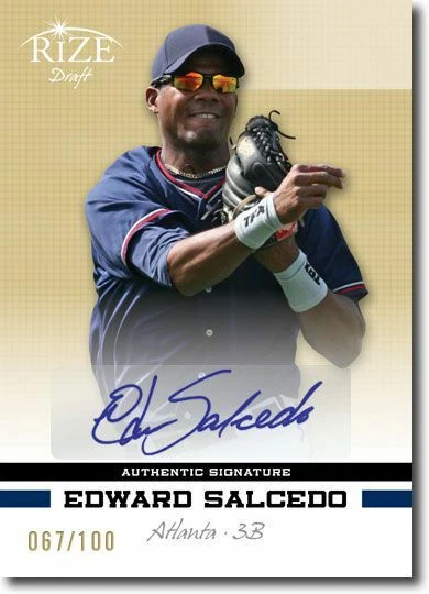 EDWARD SALCEDO 2012 Rize Rookie Autograph GOLD Auto RC #/100 - Image 1 of 2