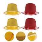4Pcs Jazz Hat Western Sequin Fedora Bling Dance Shining Hat for Men and Women