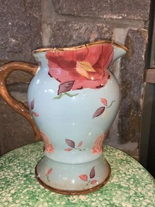 Tracy Porter Belle Floral Pitcher Hand Painted EXC - Picture 1 of 8