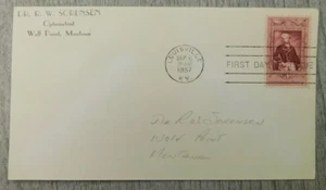 First Day Issue Fayetteville North Carolina 1957 La Fayette Stamp Envelope Cover - Picture 1 of 4