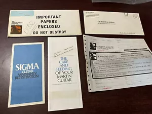 Vintage 1980s Martin D1832 Sigma Guitar Owner Manual Warranty Case Candy - Picture 1 of 3