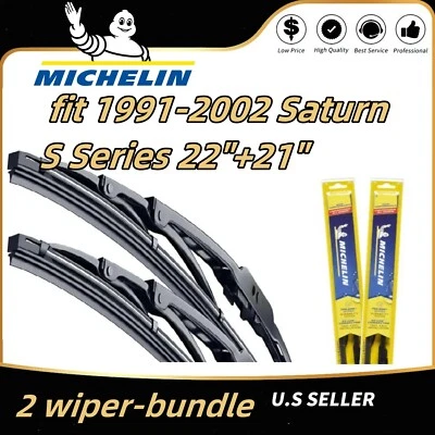 Paquete de 2 limpiaparabrisas premium aptos para Saturn S Series 19220/210 1991-2002 Foto 1 de 4